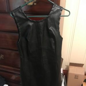 black leather shirt semi formal dress